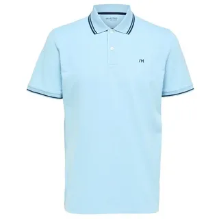 SELECTED HOMME Poloshirt SLHAZE SPORT (1-tlg) mit 98% Baumwolle blau S (48)