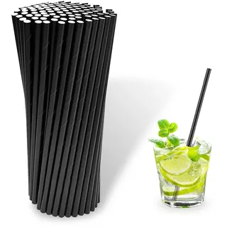 Strohhalme 500 Stück Trinkhalme Länge 197 mm Strohhalm Cocktailstrohhalme Geeignet für Haushalte Bars Restaurants und Partys