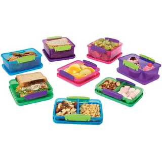 Sistema SI41826 Frischhalteboxen-Set Lunch, 8-teilig, Kunststoff, bunt, 20 x 20 x 10 cm
