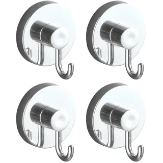 Wenko Haken 4er Set Vacuum-Loc Silber