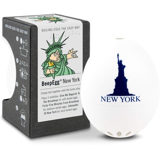PiepEi New York - Singende Eieruhr zum Mitkochen - Eierkocher für 3 Härtegrade - New York Geschenk mit Freiheitsstatue - Lustiges Kochei - Musik Eggtimer - Brainstream