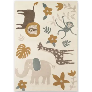 HANSE HOME Animal Safari Kinderteppich 160 x 235 cm Beige/Weiß
