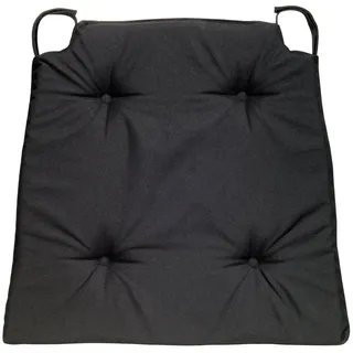 sleepling Stuhlkissen Sitzkissen, für Indoor und Outdoor, mit Klettverschluss, langlebig und abriebfest schwarz