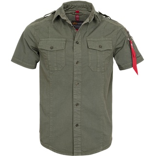 Alpha Industries Basic Shirt Slim S kurzarm (Sale) sage green, Größe L