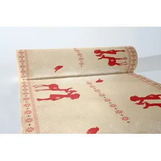 Sovie Horeca Tischläufer Sarah aus Linclass® Airlaid 40 cm x 24 m, 1 Stück - Weihnachten Ornamente Mädchen mit Reh
