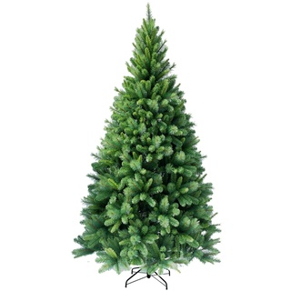 RS Trade 1101 150 cm Weihnachtsbaum PVC künstlich (Ø ca. 91 cm) mit 620 Spitzen - Schnellaufbau Klapp-Schirmsystem, schwer entflammbar, unechter Tannenbaum inkl. Metall Christbaum Ständer