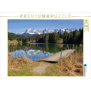 CALVENDO Puzzle CALVENDO Puzzle Landschaft Oberbayern Geroldsee und Karwendelgebirge 1000 Teile Lege-Größe 64 x 48 cm Foto-Puzzle Bild von SusaZoom, 1000 Puzzleteile