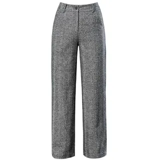 SpeesY Wollhose mit weitem Bein for Damen, hohe Taille, gerade Hose for Damen (Color : Gray, Size : S) - S