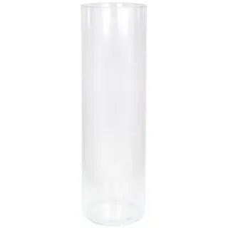 INNA-Glas Bodenvase Boden Vase Zylinder Sanya Ocean aus Glas, klar, 50 cm, Ø 15 cm weiß