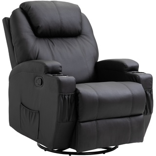 HOMCOM Massagesessel mit Liegefunktion 84 x 92 x 109 cm (BxTxH)   Fernsehsessel TV Sessel Relaxsessel Sessel