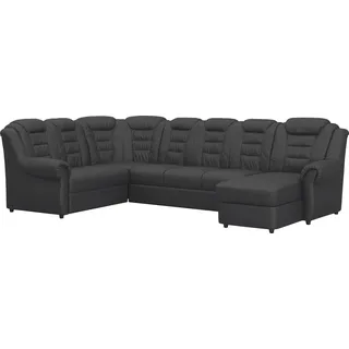 Home Affaire Wohnlandschaft HOME AFFAIRE "Boston U-Form", schwarz, B:333cm H:102cm T:216cm, 64% Polyurethan, 25% Polyester, 11% Baumwolle, Sofas, Wohnlandschaft, mit hoher Rückenlehne, wahlweise mit Bettfunktion & Stauraum