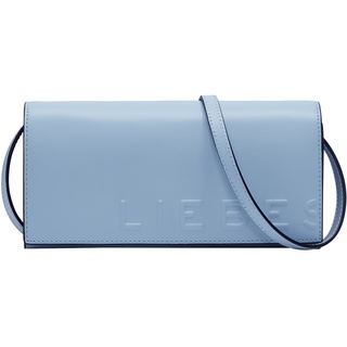 Mini Bag LIEBESKIND BERLIN "Crossbody XS PAPER BAG LOGO CARTER" Gr. B/H/T: 21 cm x 10 cm x 2 cm, blau (breath) Damen Taschen Handtaschen