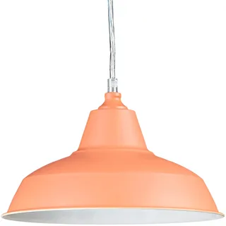 Relaxdays Pendelleuchte Industrie in trendigen Farben HBT 112 x 28 x 28 cm Moderne Pendellampe Metall im farbenfrohen Design als kreative Hängelampe Deckenleuchte höhenverstellbar Hängeleuchte, orange