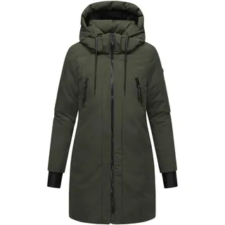 Navahoo Damen modischer Wintermantel warmer Parka mit (abnehmbarer) Kapuze und Rucksackträgern innen Winterzart 14 S-6XL - 4XL
