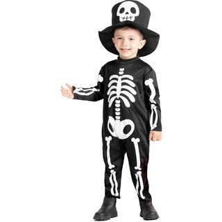 Ciao- Baby Skeleton costume disguise unisex baby (Size 2-3 years) with hat
