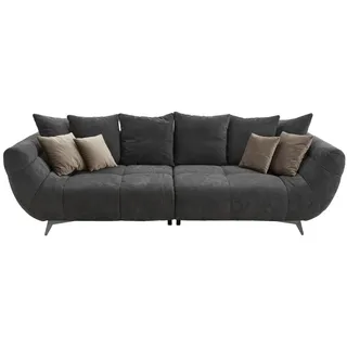 Hom`in Bigsofa, Schwarz, Metall, 2-3-Sitzer, Füllung: Schaumstoff, 300x79x133 cm, Stoffauswahl, Wohnzimmer, Sofas & Couches, Sofas, Bigsofas