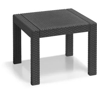 Allibert Victoria Tisch small anthrazit - Rattanoptik, wetterfest, Garten, Outdoor