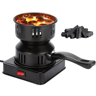 500W Elektrisches Kohlefeuerzeug, Holzkohlegrill Elektrogrill, Elektrisches Kohlefeuerzeug mit langem Kabel und Tragegriff, für Zuhause, Camping, Küche