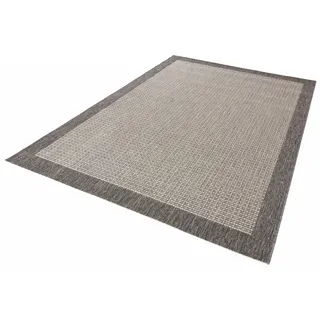 Teppich »Simple«, rechteckig, Flachgewebe Indoor, Sisal Optik, Bordüren Design, Robust, Pflegeleicht, 843660-2 grau 8 mm