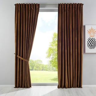 Gardinenbox Milano Schlaufen 235 x 135 cm Schwarz 2 Stück