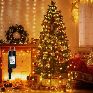 Jopassy 280 LEDs Lichterkette Weihnachtsbaum 2,8m Außen Christbaumbeleuchtung mit Ring LED Baummantel 8 Lichtmodi Warmweiß
