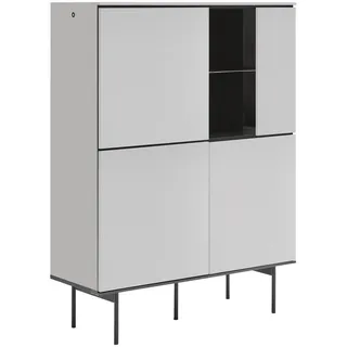 VOLEO Highboard 91 x 141 x 41 cm Schwarz