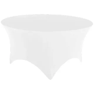 Jirex Trading Company Tischdecke Stretch Tischdecke Tischhusse Rund 150-180 cm Durchm. Weiss Schwarz weiß Ø 180 cm