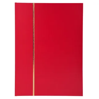 Exacompta Briefmarken Einsteckalbum Halbleder 48 Seiten 225x305cm Rot 26153E