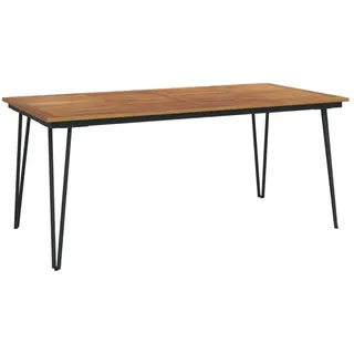 vidaXL Gartentisch Haarnadel-Tischbeine 180 x 90 x 75 cm Braun