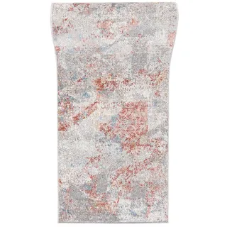 Mazovia Läufer Läufer FlurLäufer Modern für Vorzimmer Schlafzimmer - Abstrakt Muster, 100 x 300 cm, Kurzflor, Meterware grau 100 x 300 cm