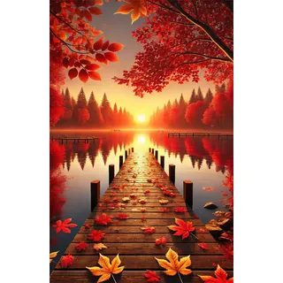 Puzzle 2000 Teile Erwachsene Sonnenuntergangs See Brücke 100 x 70 cm Puzzles für Erwachsene Pädagogisches Spiel Herausforderung Spielzeug Impossible Puzzle 2000 Teile Puzzles