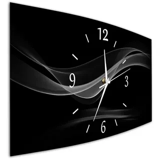 Bilder-Manufaktur Wanduhr BM-9592-1 (BM, Funkuhr oder Quarzuhr, kein Ticken, lautlos, geräuschlos, gross) 60 cm x 30 cm