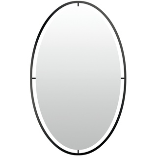 Spiegel , schwarz , Metall , Maße (cm): B: 60 H: 80 T: 2