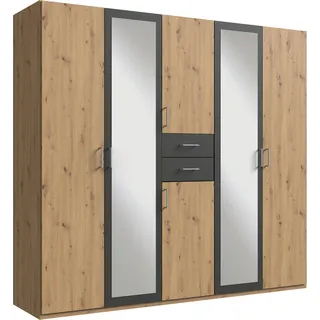 WIMEX Drehtürenschrank Diver 225 x 207 x 58 cm Grau