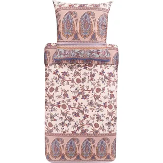 Bassetti Genova Bettwäsche + 1 Kissenhülle aus 100% Baumwollsatin in der Farbe Gelb Y1, Maße: 155x220 + 1 K 80x80 cm - 9321857
