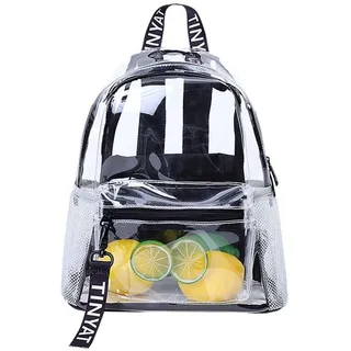 Durchsichtiger PVC Rucksack wasserdicht schultertasche transparent