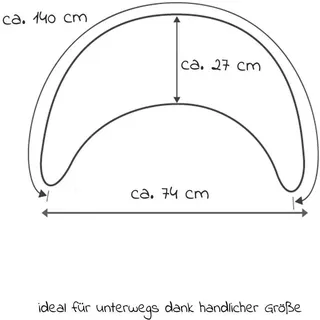 Theraline Stillkissen 140 cm Melange Rosenholz