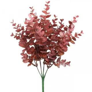 Künstliche Zimmerpflanze Herbstdeko Eukalyptus Rot, Kunstzweig 36cm, Scandi, Boho, Florists Products, Höhe 36 cm rot