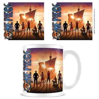 One Piece Tasse (Set Sail Design) 325ml Keramik-Kaffeebecher, Kaffeetasse - Offizielles Lizenzprodukt, Schwarz