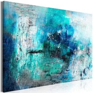 murando - Leinwand Bilder Abstrakt 120x80 cm Leinwandbild 1 tlg Kunstdruck modern Wandbilder Groß XXL Wohnzimmer Wanddekoration Design Wandbild Wand Bild - Türkis blau a-A-0428-b-a