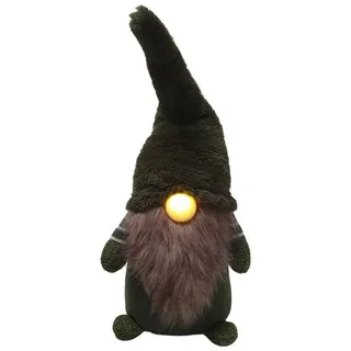 Thomas Philipps Weihnachtsfigur XXL Wichtel Mann Weihnachtswichtel mit LED Nase 56cm Weihnachtsmann grün