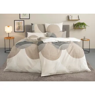 OTTO home Carla geometrisches Design Baumwolle braun 135 x 200 cm + 2 x 80 x 80 cm