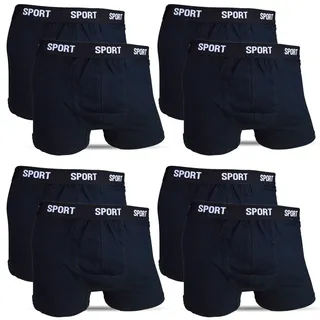 Socked Retro Boxer Herren Boxershorts (10-St) Sport, Unterhosen für Männer, Schwarz, Baumwolle, Elastan schwarz M (Gr.5)