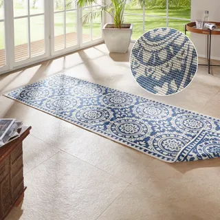 HANSE HOME Jardin Wendeteppich 80 x 250 cm Beige/Blau