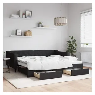 vidaXL Tagesbett 90 x 200 cm Schwarz