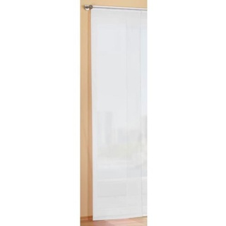 Gardinenbox Preisgünstiger Flächenvorhang Schiebegardine, transparent, unifarben, mit Zubehör, 245x60, Weiß, 85589