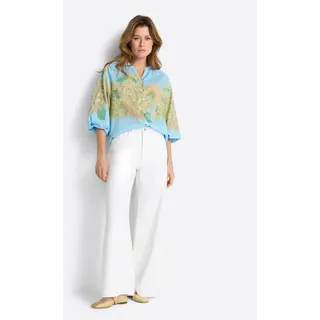 RICH & ROYAL Ballonärmel-Bluse mit Print Blau 38