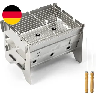 Edelstahl Holzkohlegrill Tragbarer Kleiner Bbq-Grill Outdoor Reise Für Camping G
