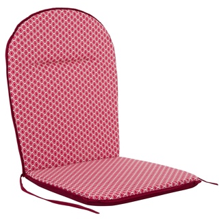 PATIO Hochlehner Auflage Gartenstuhlauflage 96 x 46 x 3 cm Befestigungsschnüre zweiseitig geometrisches Muster rot weiß Ben Hoch Kollektion