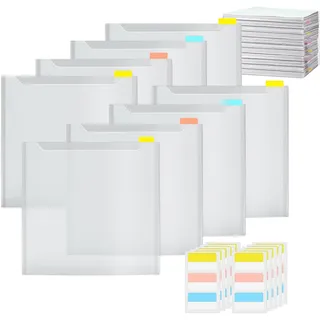 Organizer zur Aufbewahrung von Papier für Scrapbooking – PP transparent 32 x 33 cm | Aufbewahrung von Papier, transparenter Ständer 12 x 12 | Organizer für Kunst und Handwerk mit selbstklebenden